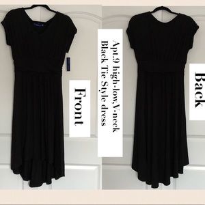 💋APT. 9 Black Tie Style Dress,Size MP,NEW W/ Tag